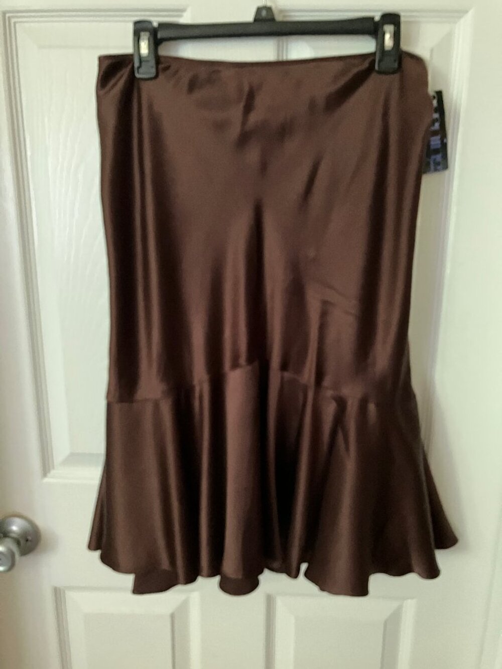 BADGLEY MISCHKA Evening Collection Ladies' Skirt A-line Brown Silk Size 10